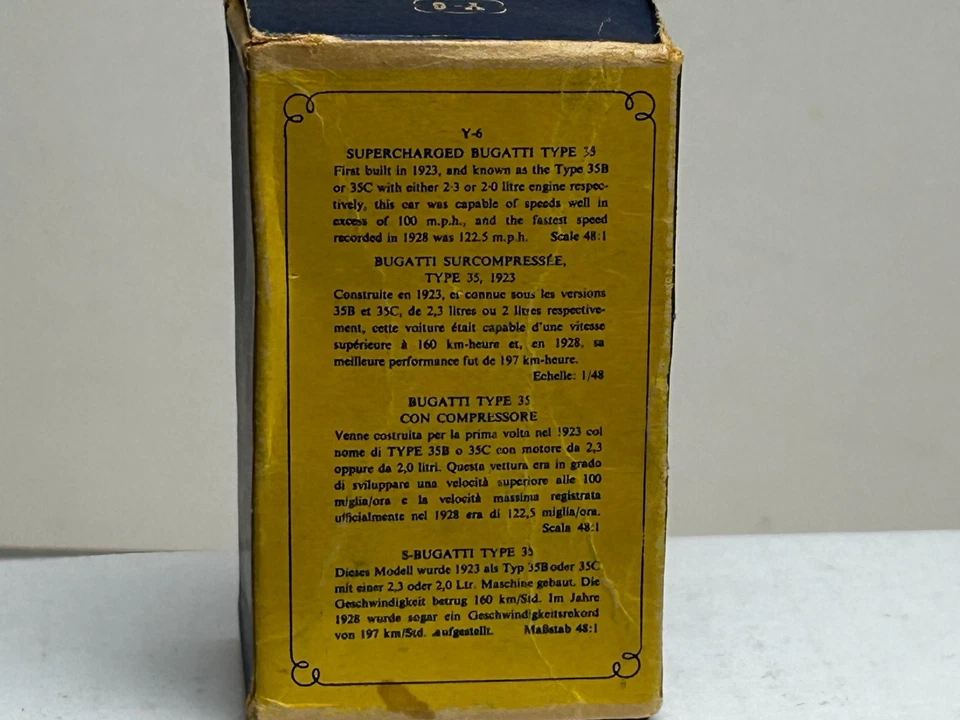 Matchbox Models of Yesteryear Y-6, 1926 Bugatti Type 35 with Original Box - Image 3 of 4