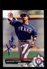 Signed Baseball Card Auto Anderson Tejeda 2017 Bowman Draft #BD-117 Rangers