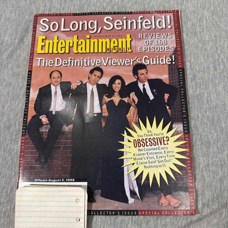 So Long, Seinfeld! Special Collector's Issue Entertainment Weekly May 4, 1998