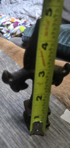 Pair Of Fleur Di Lis Architectural Cast Iron Vintage For Decor Finials Post 4×3" - Picture 8 of 9