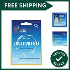 O2 Data Sim Card Preloaded with UNLIMITED 4G/5G Data. No Contracts, No Commit...