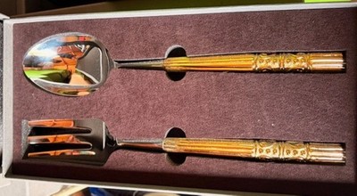 Katy Briscoe Serving Fork and Spoon New in Gift Box