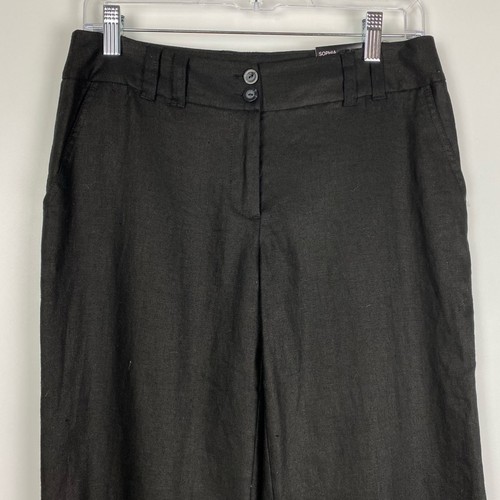 New With Tags Style & Co Sophia Linen Black Trouser Pants Women’s Size 4 - Picture 4 of 10