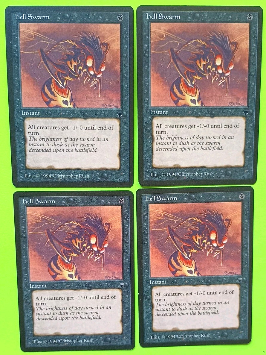 Magic the Gathering MTG Legends HELL SWARM X 4 LP/EX  1994  Nice!
