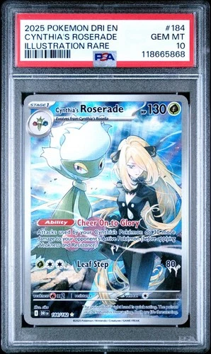 2025 Pokemon Destined Rivals Cynthia's Roserade #184/182 PSA 10 GEM MINT