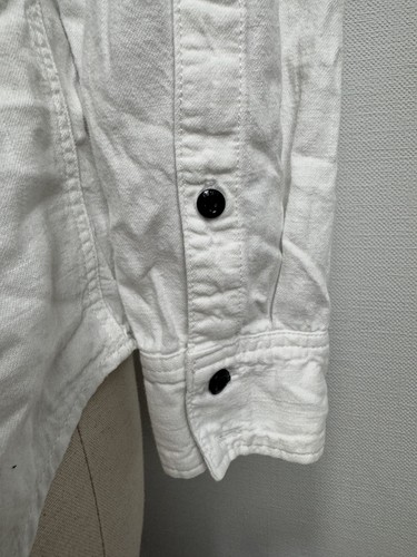 G-Star Raw Slim Fit White Button Down Pockets Long Sleeve Landoh Shirt Sz L - Picture 18 of 24