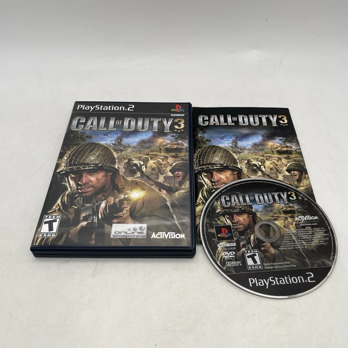 CALL OF DUTY 3 1st PRINT PLAYSTATION PS2 NTSC