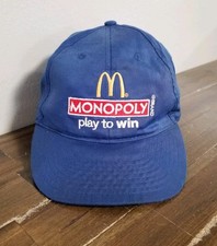 McDonalds Hat Monopoly Play To Win Cap One Size Fits Adjustable Blue 2013