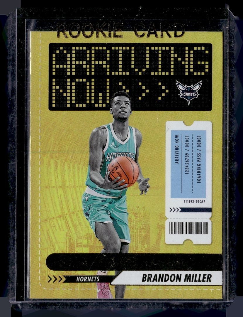 2023-24 NBA HOOPS FOIL ARRIVING NOW ROOKIE BRANDON MILLER HORNETS