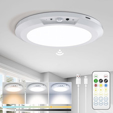 Rechargeable LED Ceiling Light, 10000Mah Battery Operated Bathroom Light with Re