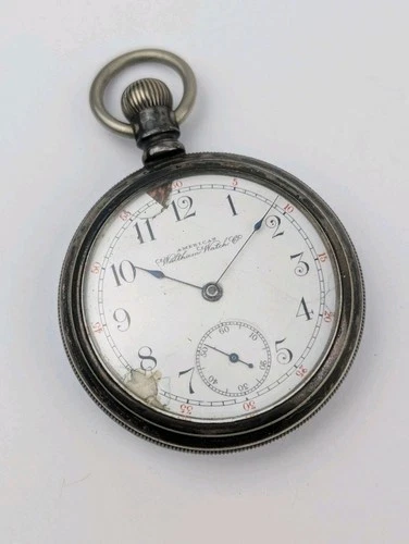 Antique Open Face Waltham Traveler Pocket Watch RUNNING