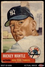 1953 Topps #82 Mickey Mantle Yankees HOF AUTHENTIC