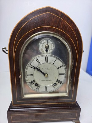  W & H Winterhalder And Hofmeier Mantle  Clock Perrett & Joyner 