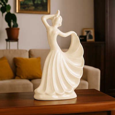 Tanzende Dame Figur Handarbeit Statue Harz/Keramik Wohndeko Geschenk