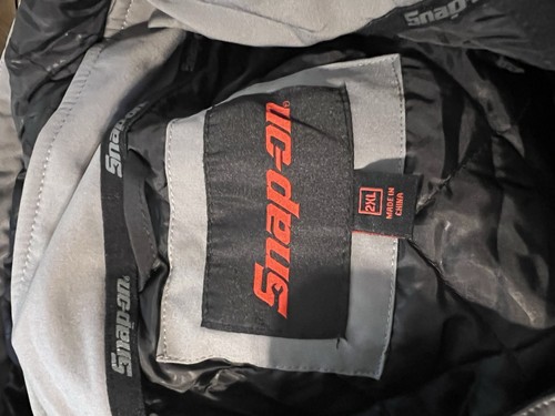 SNAP ON TOOLS HOODED INSULATED WINTER COAT ZIP UP BLACK/GREY NEW 2XL - Picture 5 of 5