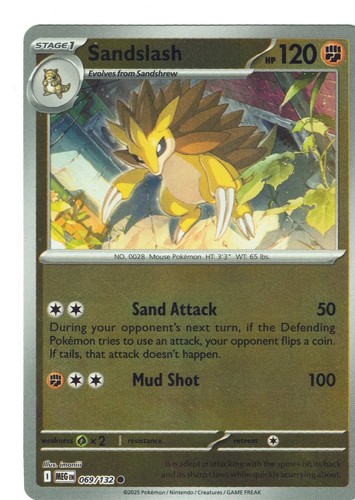 Mega Evolution #069/132 Sandslash (Reverse Holo)