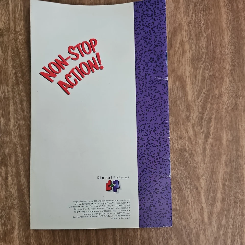 Night Trap (Sega CD, 1992) Authentic Disc 1&2 Set,  Tested. Origonal manual.  - Image 4 of 4