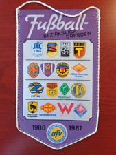DDR Fussball Bezirksliga Dresden Wimpel Saisonwimpel 1986/87