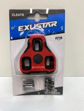 new bicycle Exustar clipless pedal RED CLEATS Look Keo ARC11+