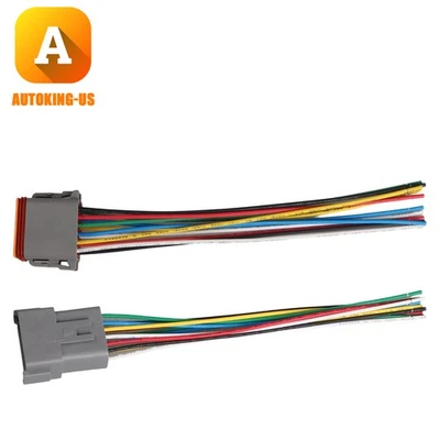 AUTOKING-US New 12 AWG 18 Pin Assembled waterproof connector 6" wire kit for car