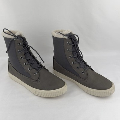 Timberland Womens Skyla Bay Fold-Down Fleece Boots Gray Sz 7