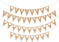 Hochzeit Banner Frisch Verheiratet Girlande Dekoration Mit 19 Wimpeln Juteseil