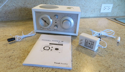 Tivoli Audio Model Three BT AM/FM AUX Bluetooth Speaker Radio - White/Silver