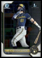 Jheremy Vargas 2022 Bowman Chrome Prospect Milwaukee Brewers #BCP-144