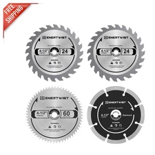 Professional Quality 4-1/2 Inch Multi-Material Cutting Blade Set - 4 Pieces