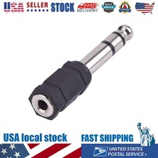 3.5mm Female to 6.35mm Male Stereo Headphone Audio Adaptor Microphone Connector