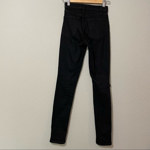 Reformation Black High Rise Skinny Jeans Distressed Womens 23 Denim Casual Fall - Picture 5 of 7