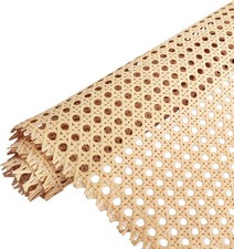Plastic Cane Webbing Roll 14"x3.3' Natural Rattan Fabric for Caning 