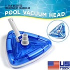 11.4" Weighted Transparent Triangular Pool Vacuum Head w/ Swivel Hose Connection