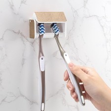 Toothbrush Holders Wall Mounted W/ Cover Electric Tooth Brushing Holder Bathroom
