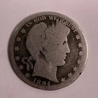 1894 Barber Half Dollar 50c United States Coin Circulated Charles E. Silver Coin