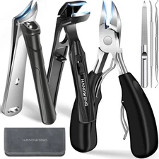 2025 Toenail Clippers for Seniors Thick Toenails, Angled Head Large Toe Nail Cli