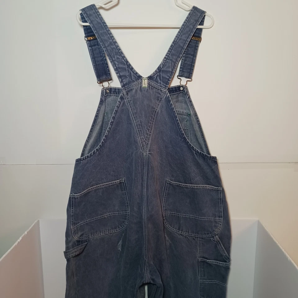 Mono con tirantes de mezclilla Key Imperial de colección para hombre talla 38X30 azul botón mosca carpintero Foto 3 de 4
