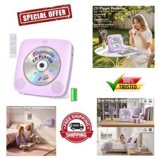 Rechargeable Bluetooth CD Player for Home - Desktop Wall Mount with Remote