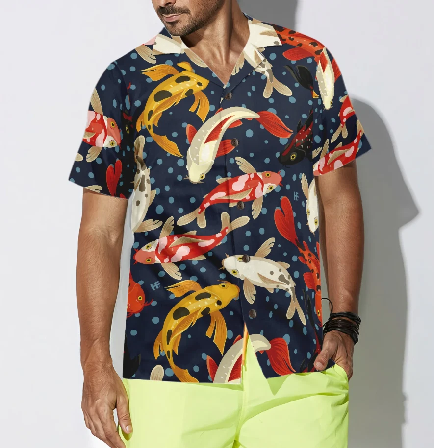 Koi Fish Pattern v1 Hawaiian Shirt