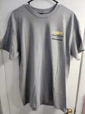 Gildan Chevrolet Performance Logo Grey T-Shirt Car Shirt Size Large
