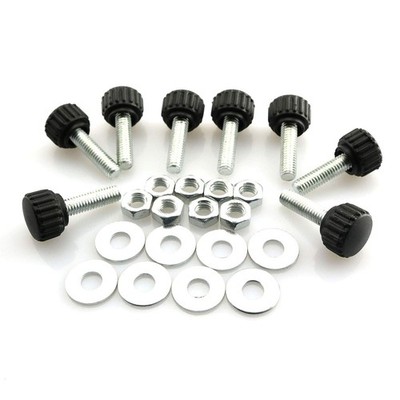 8 Set M6x20 Thumb Screw Plastic Round Shape Head Threaded Knurled Grip Knobs ...