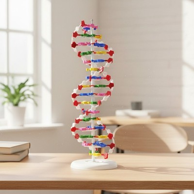 Educational 25x8in DNA Model with Rotatable Base - Ideal for Science Enthusiasts