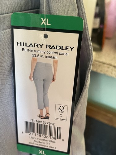 Hilary Radley Women's Pull-On Capri Pants- Light Blue XL NWT - Picture 9 of 10