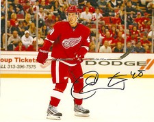 Detroit Red Wings Cory Emmerton Signed Autographed 8x10 COA