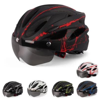 MARKENLOS Fahrradhelm Helm Mit Abnehmbare Visier Schutzbrille Damen Herren Bike Radhelm