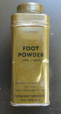 Foot Powder NEW YORK Contract W2826 December 1942 From War Times Can 11 ...