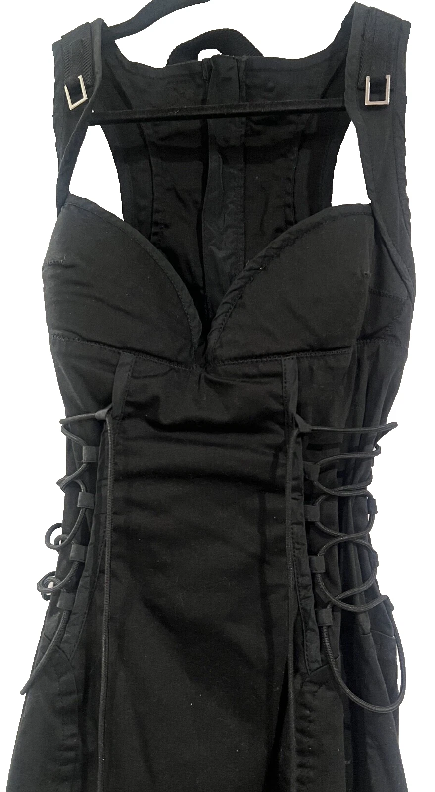 abito dsquared2 punk rock aderente passerella corsetto regolabile foderato $1.400 tg42 RARO