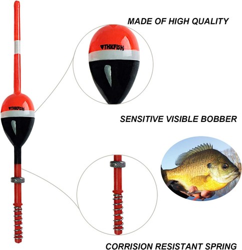 Fishing Bobbers Spring Floats for Crappies Slip Buoyant Balsa Wood Body Fishing - Picture 5 of 24