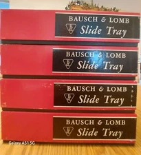 Lot of 4 Bausch & Lomb 35mm Slide Trays Cat. No. 63-25-42 for 40 2x2 Slides