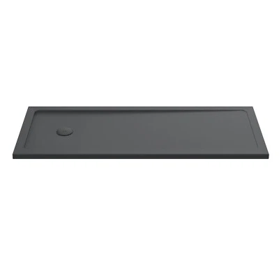 BALTERLEY Slate Grey 1700 x 700mm Slimline Bath Replacement Shower Tray Lightweight Modern